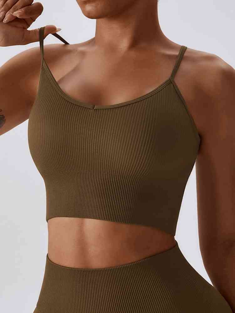 Lace-Up Cropped Tank Top Crop Tops JT's Designer Fashion