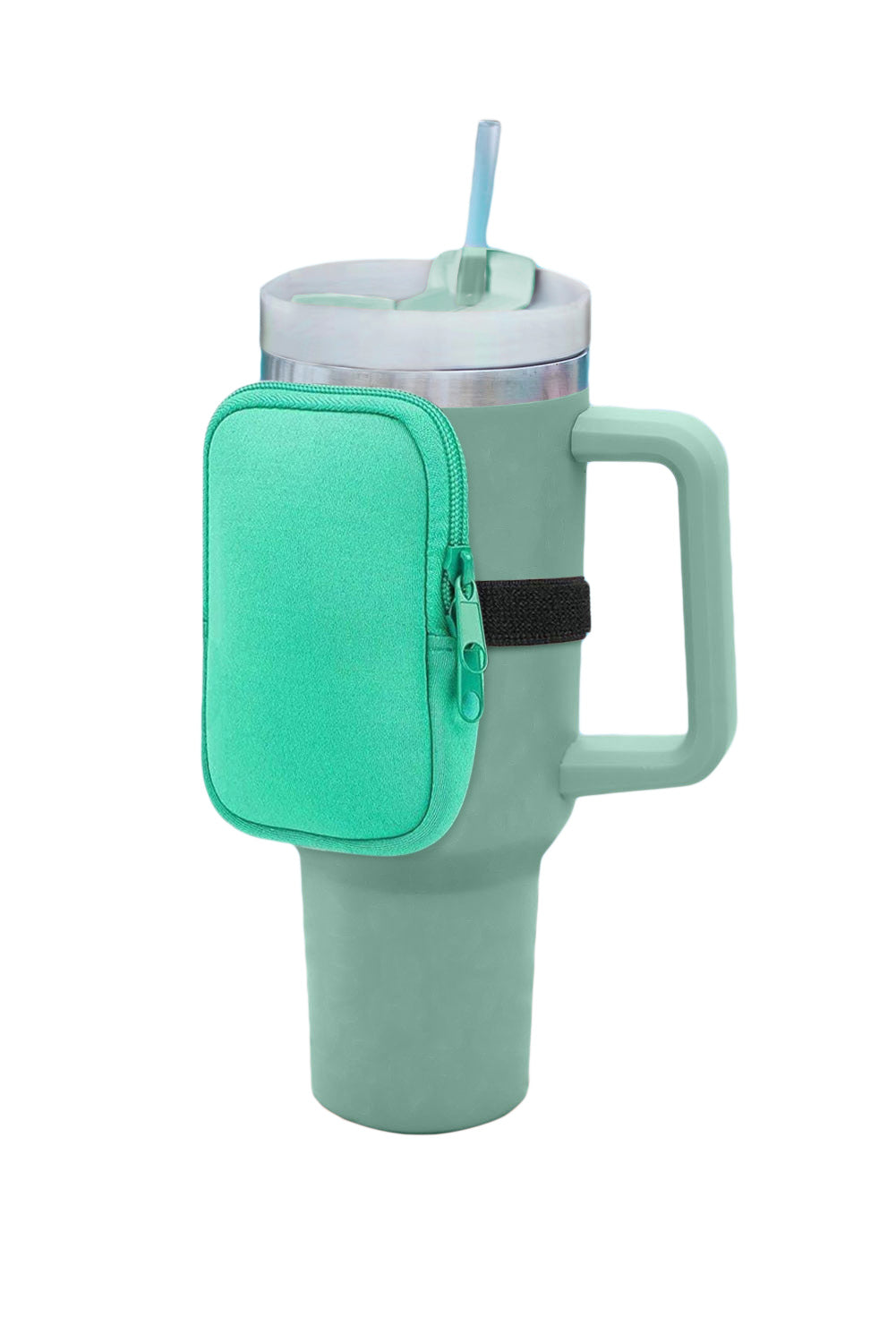 Green Stainless Steel Double Insulated Handle Cup 40oz With Bag Tumblers JT's Designer Fashion