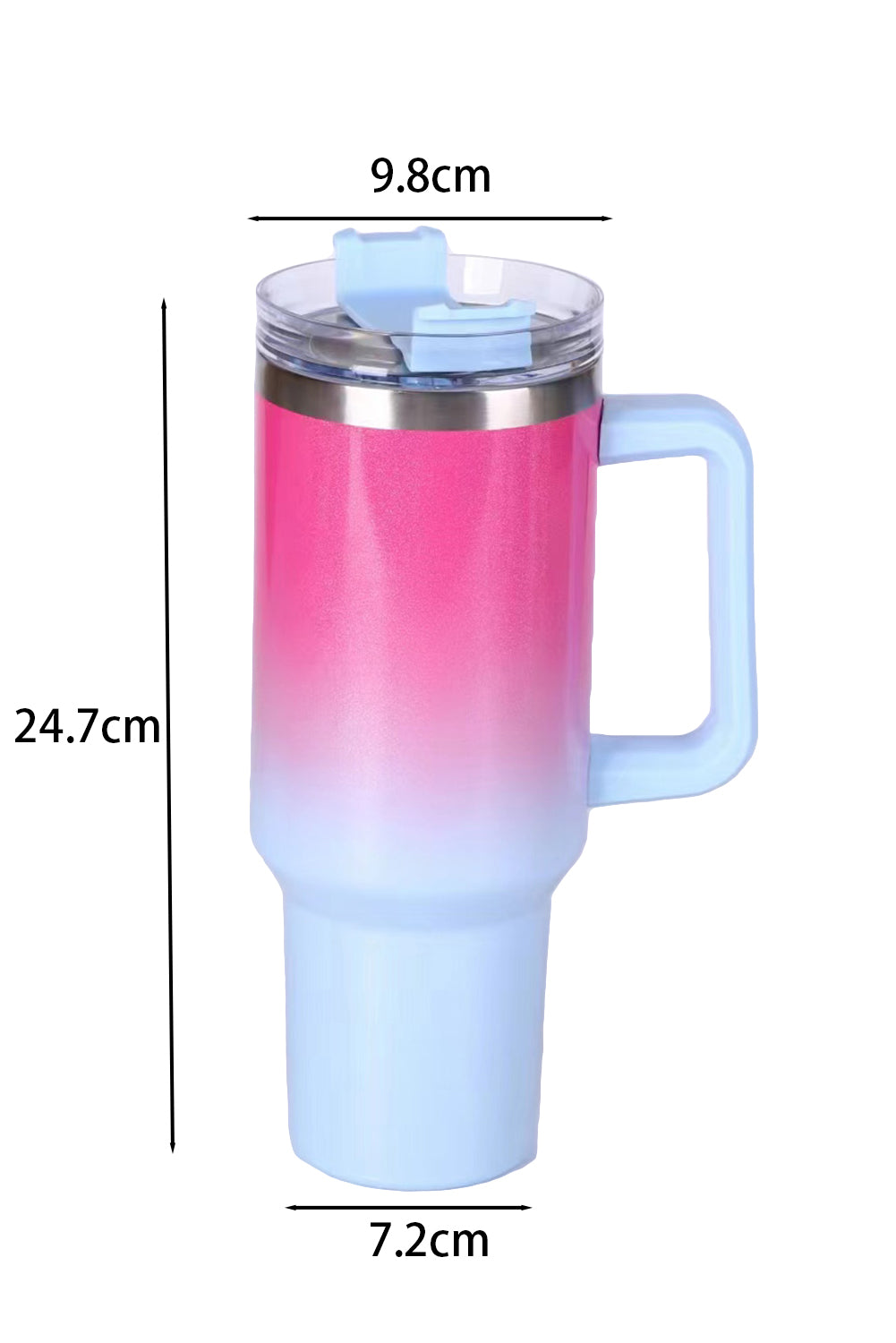 Red Gradient Color Handled 304 Stainless Steel Vacuum Cup Tumblers JT's Designer Fashion