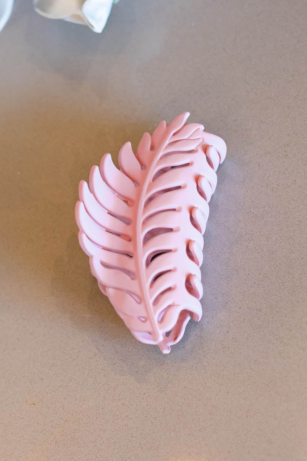 Pink Tropical Leaf Frosted Hair Claw Clip Headwear JT's Designer Fashion