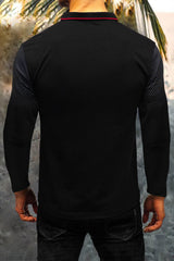 Black Gradient Men's Polo Shirt Men's Tops JT's Designer Fashion