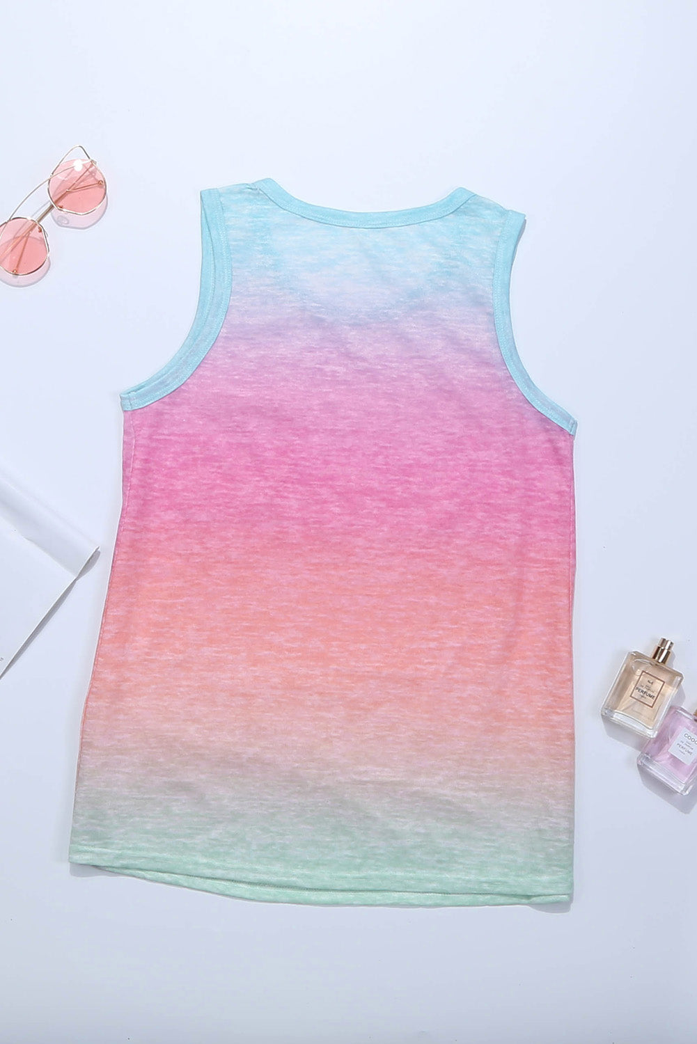 Multicolor Ombre Tank Top Tank Tops JT's Designer Fashion