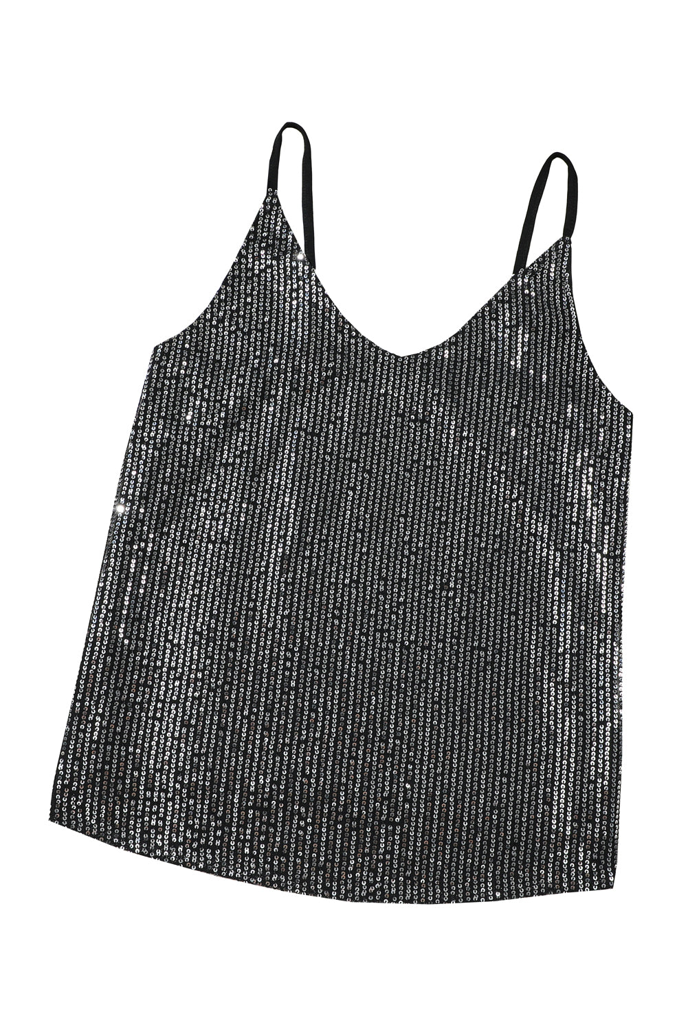 Gray Sequin Tank Top Tank Tops JT's Designer Fashion