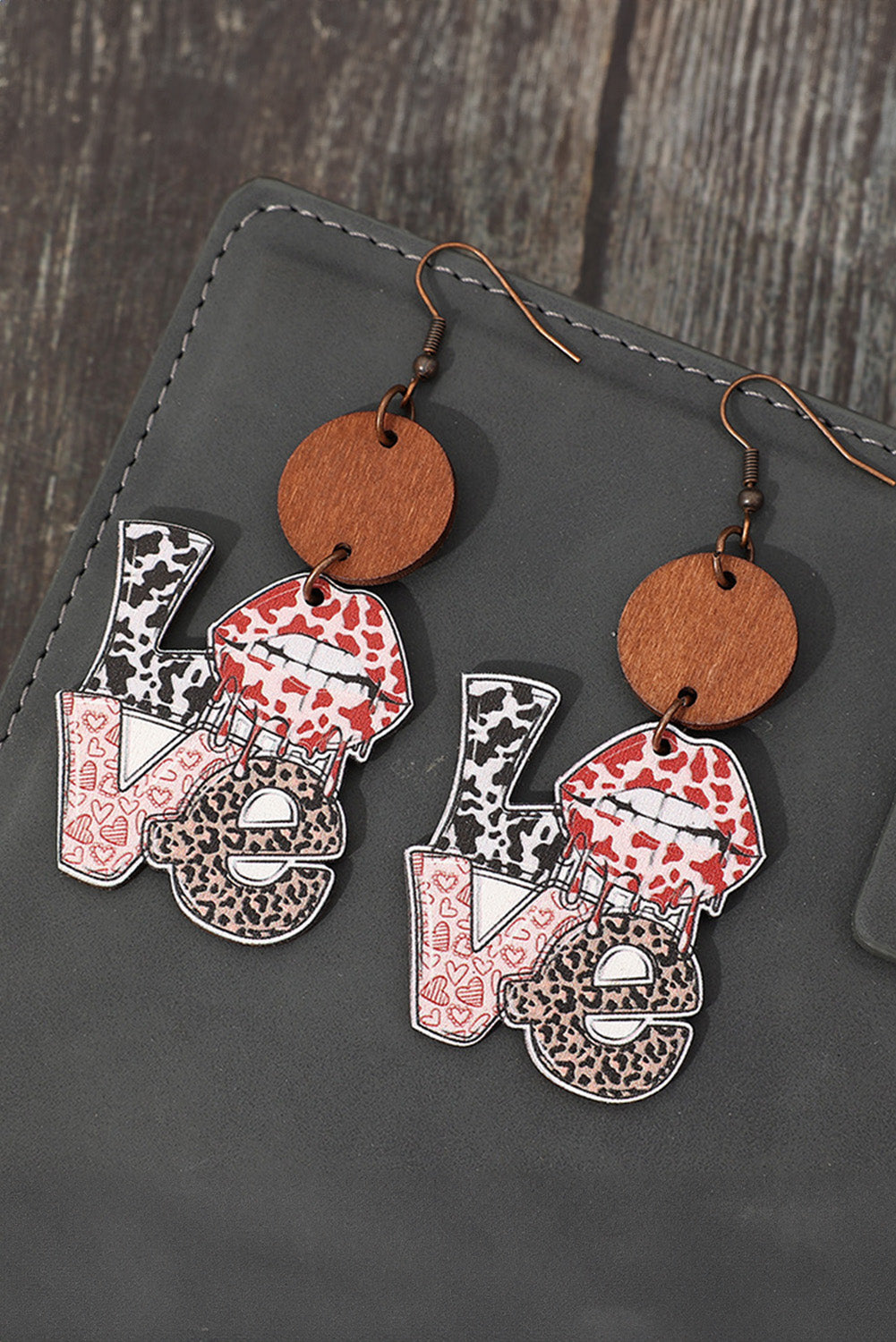 Valentine LOVE Animal Lip Print Drop Earrings Jewelry JT's Designer Fashion