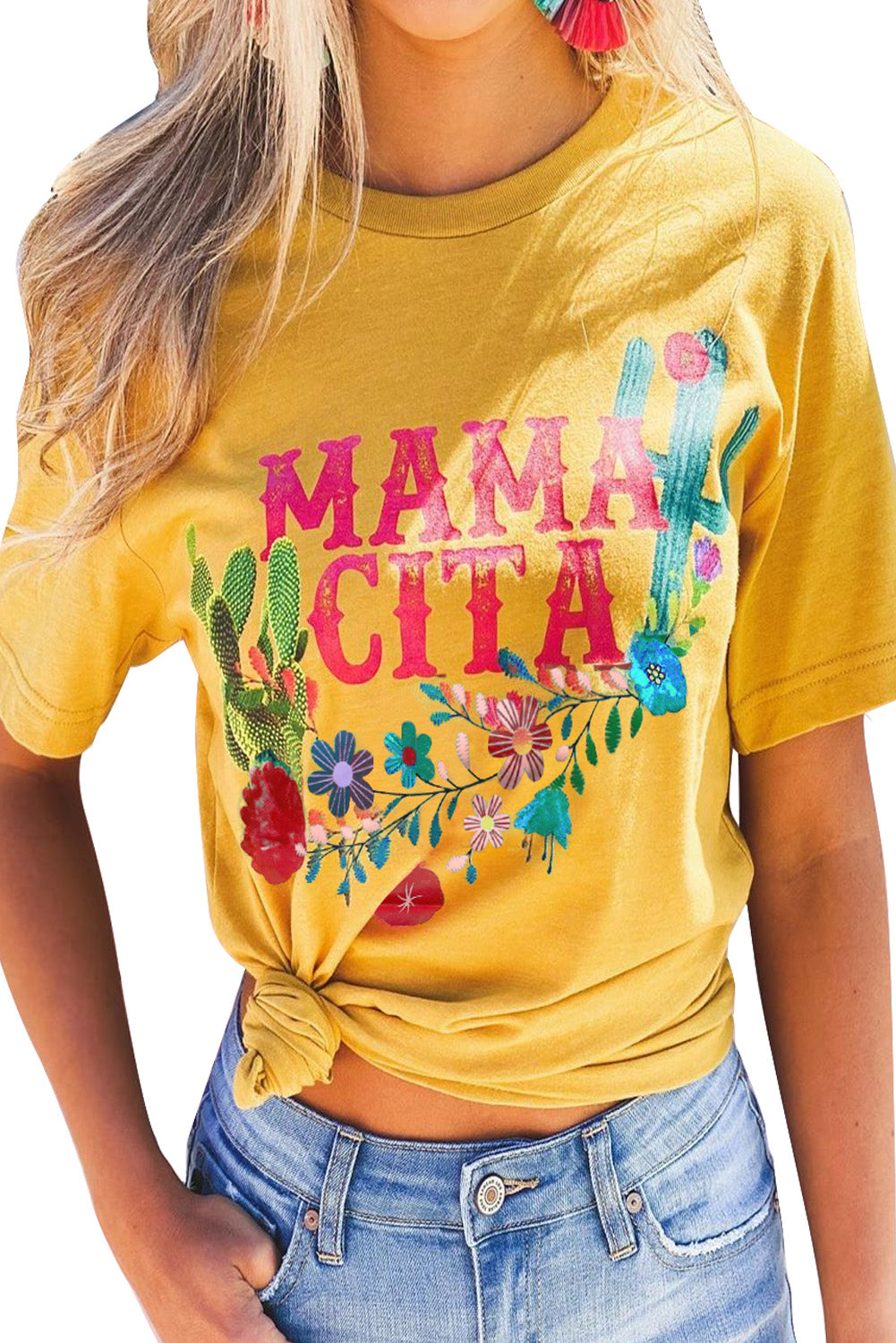 Mamacita with Cactus Tee Tops & Tees JT's Designer Fashion