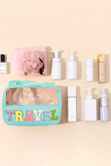 Mint Green TRAVEL Chenille Letter Clear PVC Makeup Bag Other Accessories JT's Designer Fashion