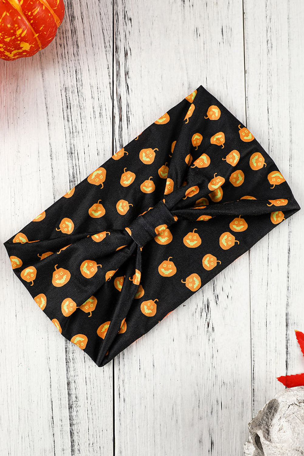 Grapefruit Orange Halloween Theme Printed Bowknot Headband Headwear JT's Designer Fashion