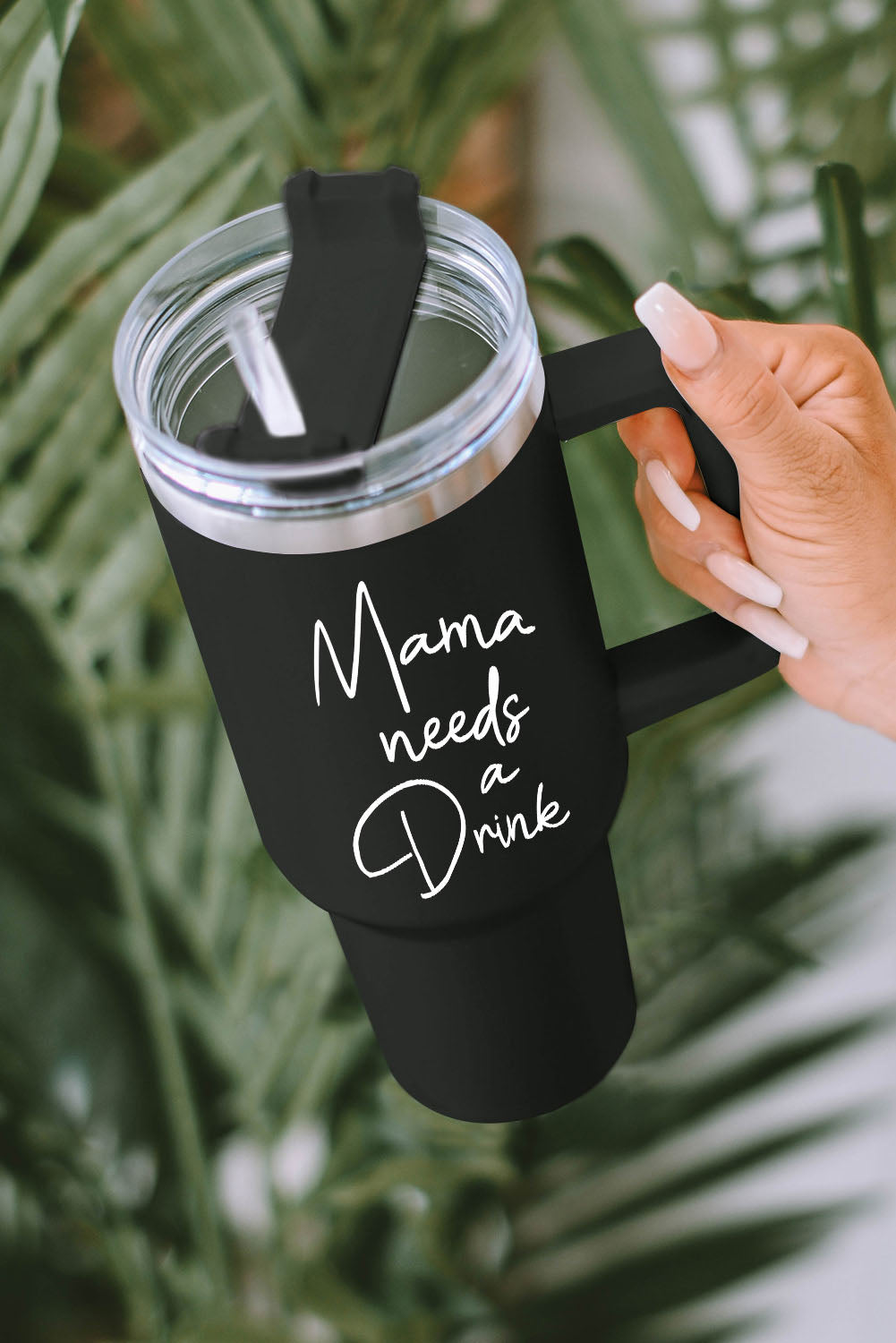 Black Mama Needs A Drink Stainless Steel Portable Cup 40oz Tumblers JT's Designer Fashion