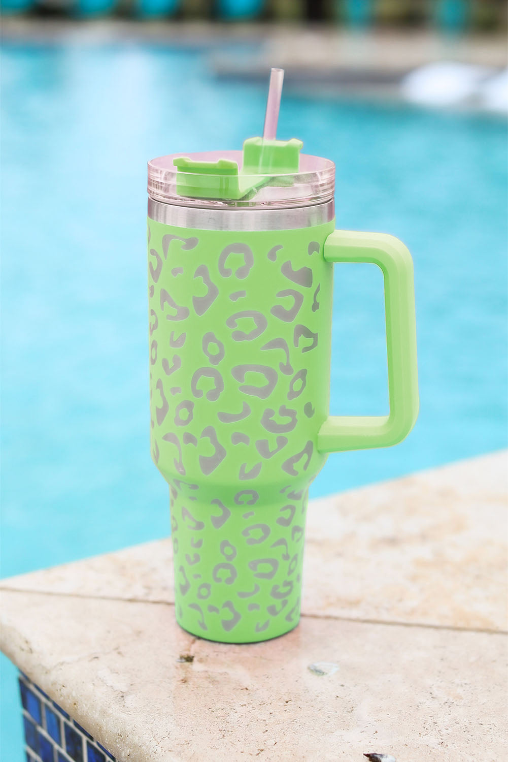 Green Leopard Spotted 304 Stainless Double Insulated Cup 40oz Tumblers JT's Designer Fashion