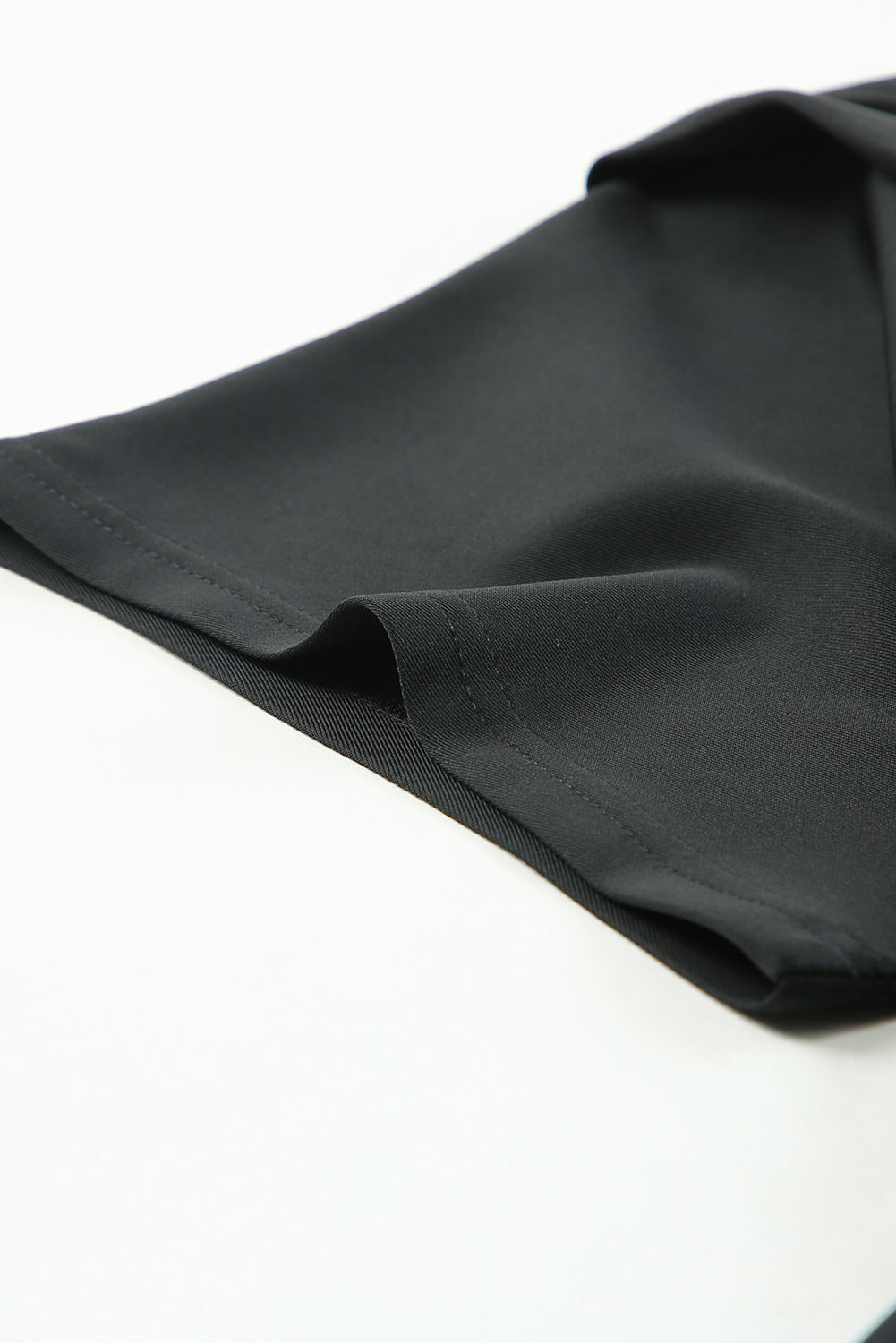Black Plus Size Pleated V Neck Ruffle Hem Bodycon Dress Plus Size Dresses JT's Designer Fashion