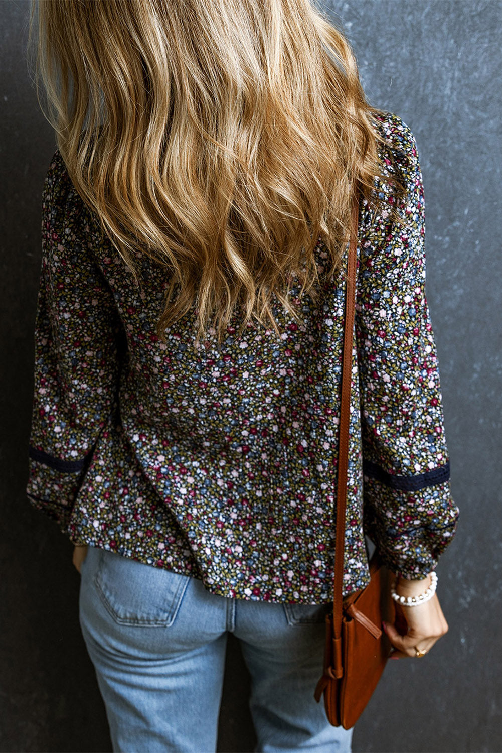 Multicolor Floral Print Puff Sleeve Blouse Outerwear JT's Designer Fashion