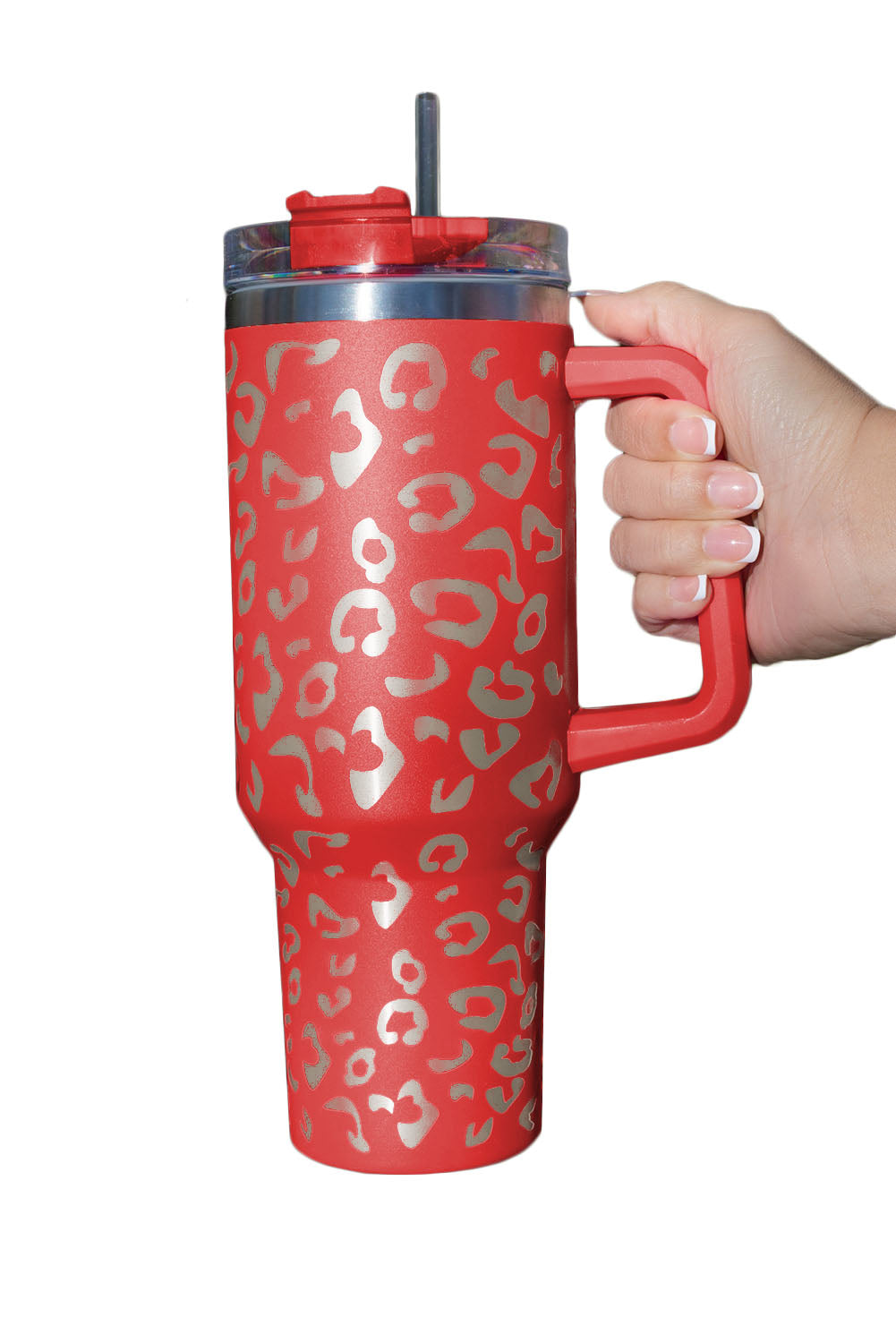 Red Leopard Spotted 304 Stainless Double Insulated Cup 40oz Tumblers JT's Designer Fashion