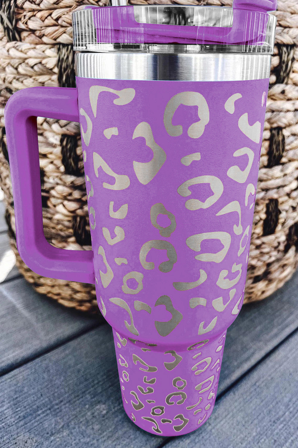 Purple Leopard Spotted 304 Stainless Double Insulated Cup 40oz Tumblers JT's Designer Fashion