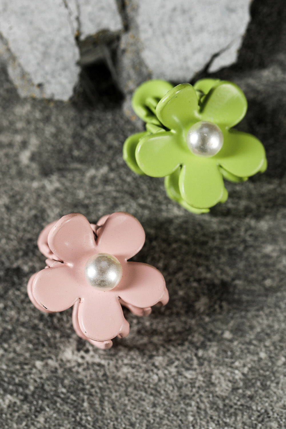 Light Pink Pearl Flower Hair Clip Headwear JT's Designer Fashion