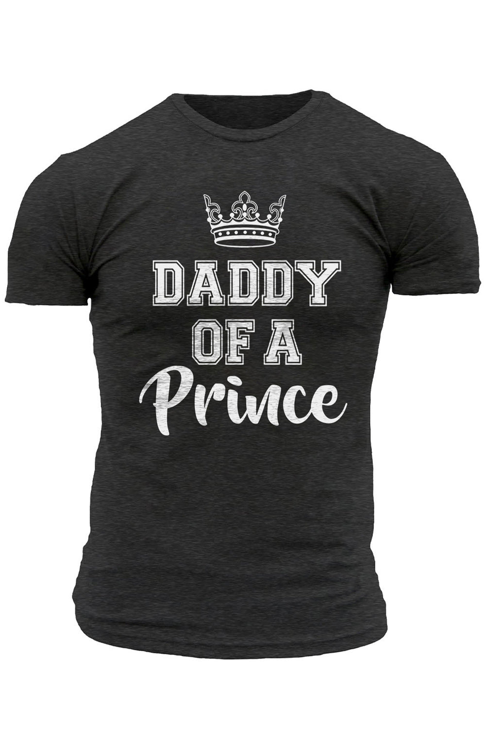 Gray DADDY OF A Prince Crown Print Men's Graphic T Shirt Men's Tops JT's Designer Fashion