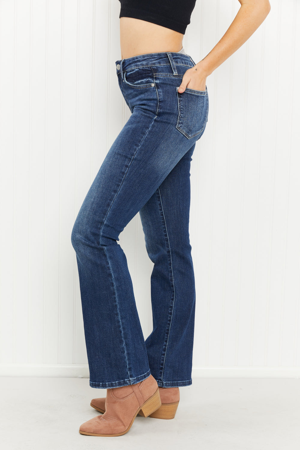 Judy Blue Lucy Full Size Mid-Rise Bootcut Jeans Jeans JT's Designer Fashion