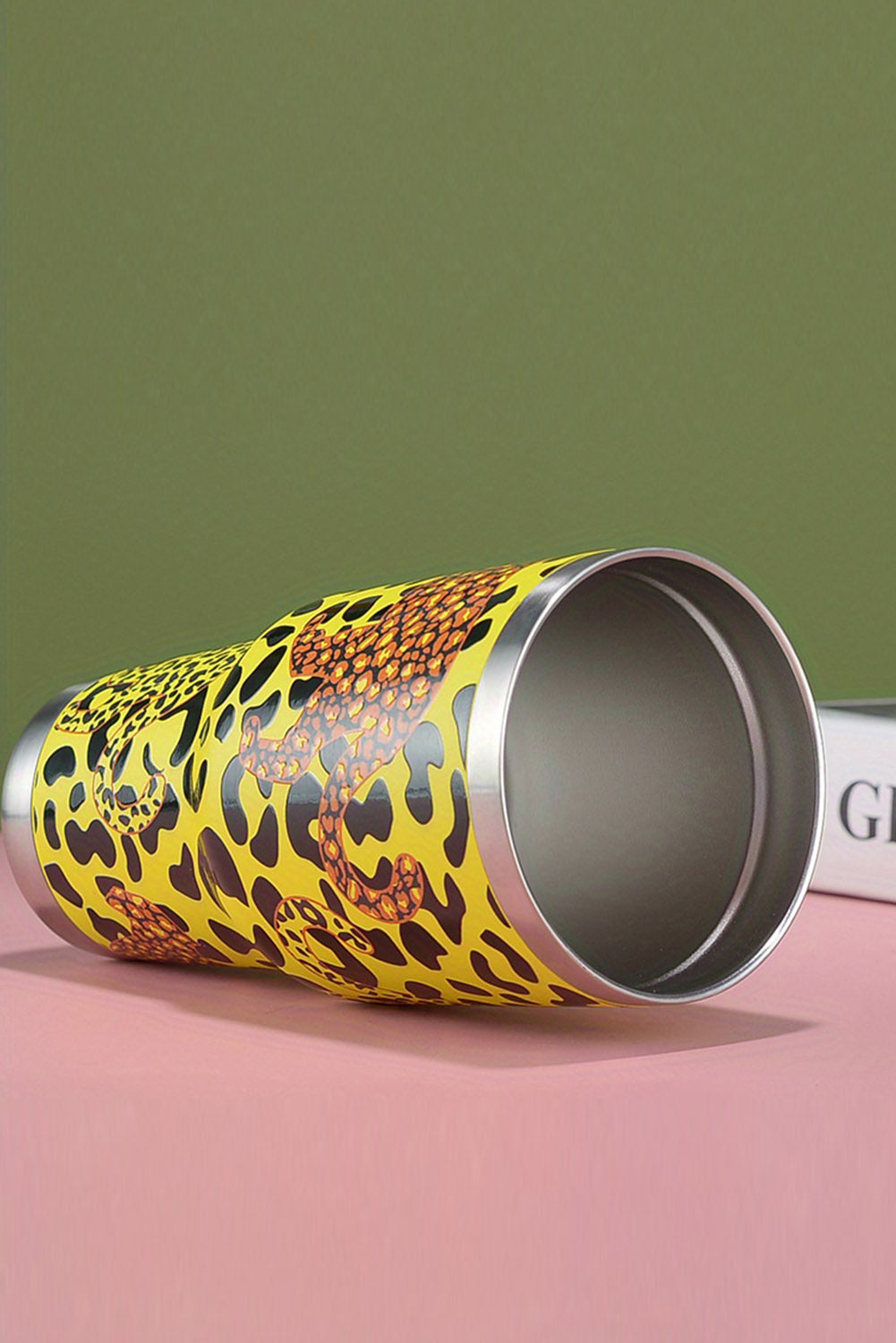 Yellow Cheetahs In Leopards Double Insulated Stainless Tumbler Tumblers JT's Designer Fashion