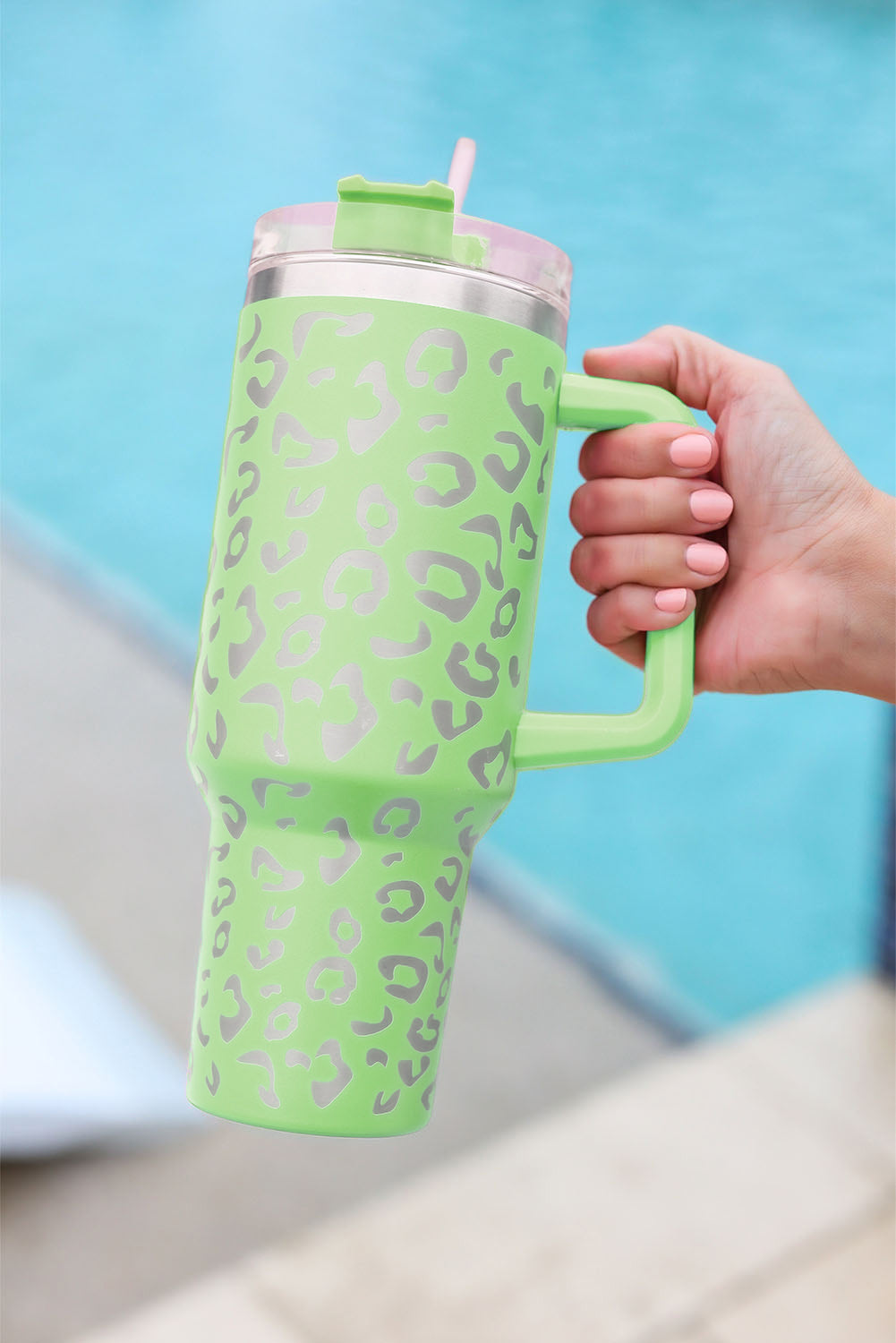 Green Leopard Spotted 304 Stainless Double Insulated Cup 40oz Tumblers JT's Designer Fashion