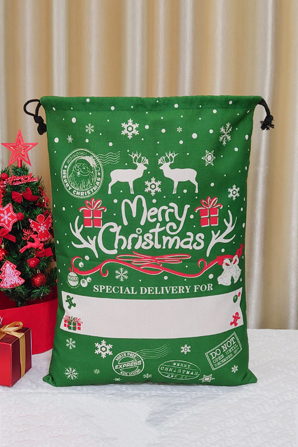 Dark Green Special Delivery For Merry Christmas Gift Bag 50*68cm Other Accessories JT's Designer Fashion