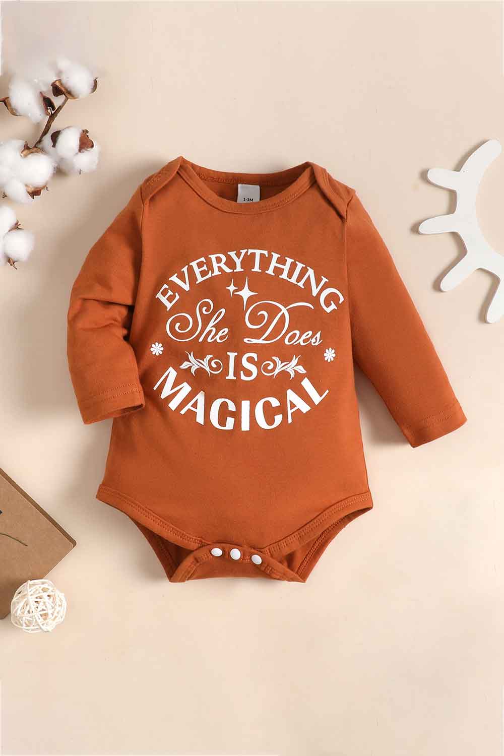 Baby Graphic Long Sleeve Bodysuit Baby JT's Designer Fashion