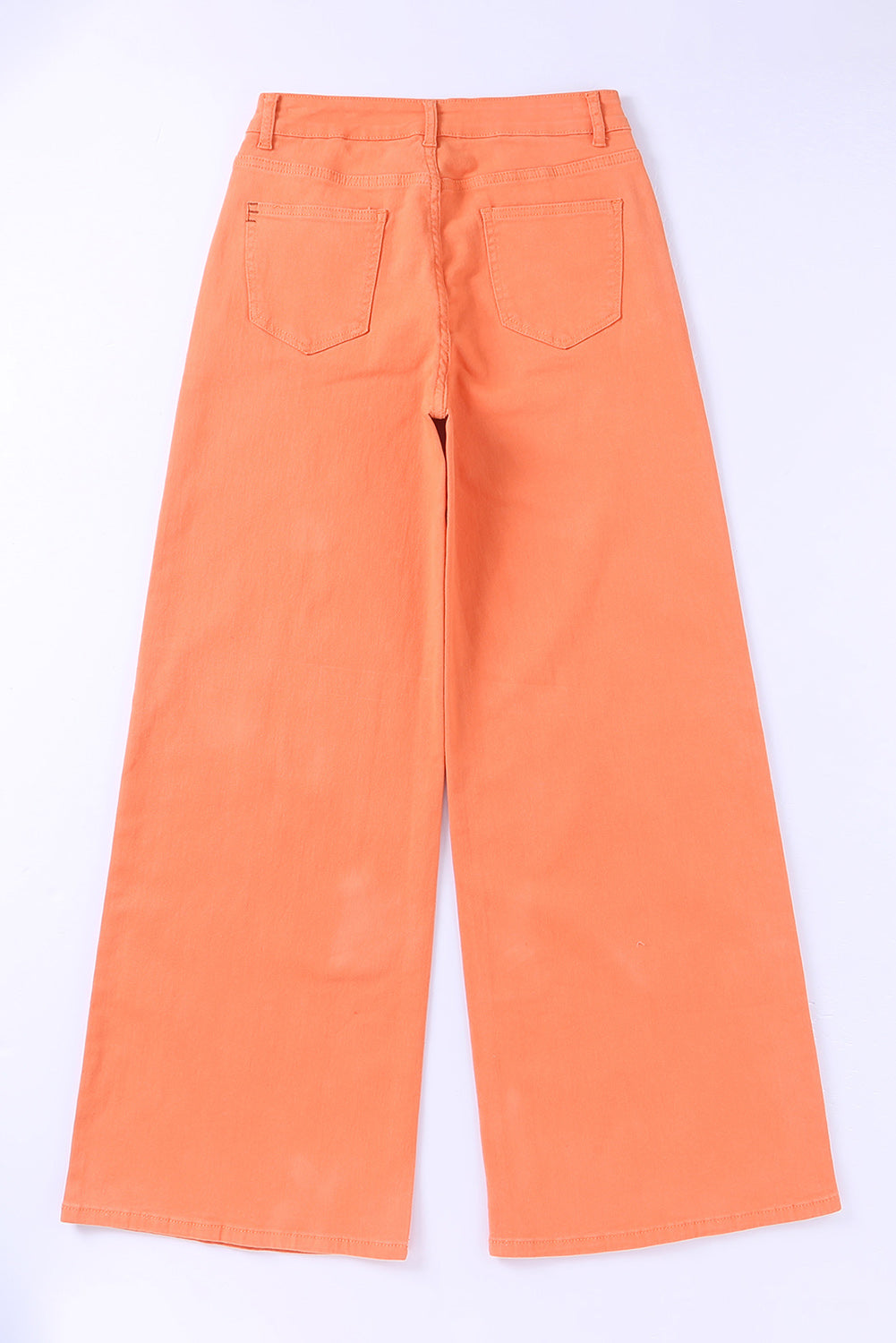 Orange Acid Wash High Waist Wide Leg Jeans Jeans JT's Designer Fashion