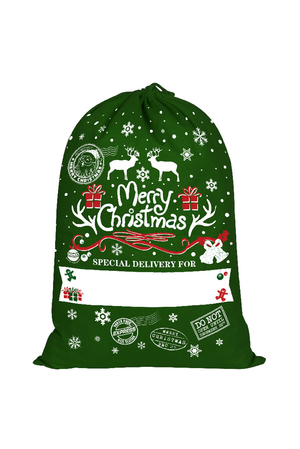 Dark Green Special Delivery For Merry Christmas Gift Bag 50*68cm Other Accessories JT's Designer Fashion