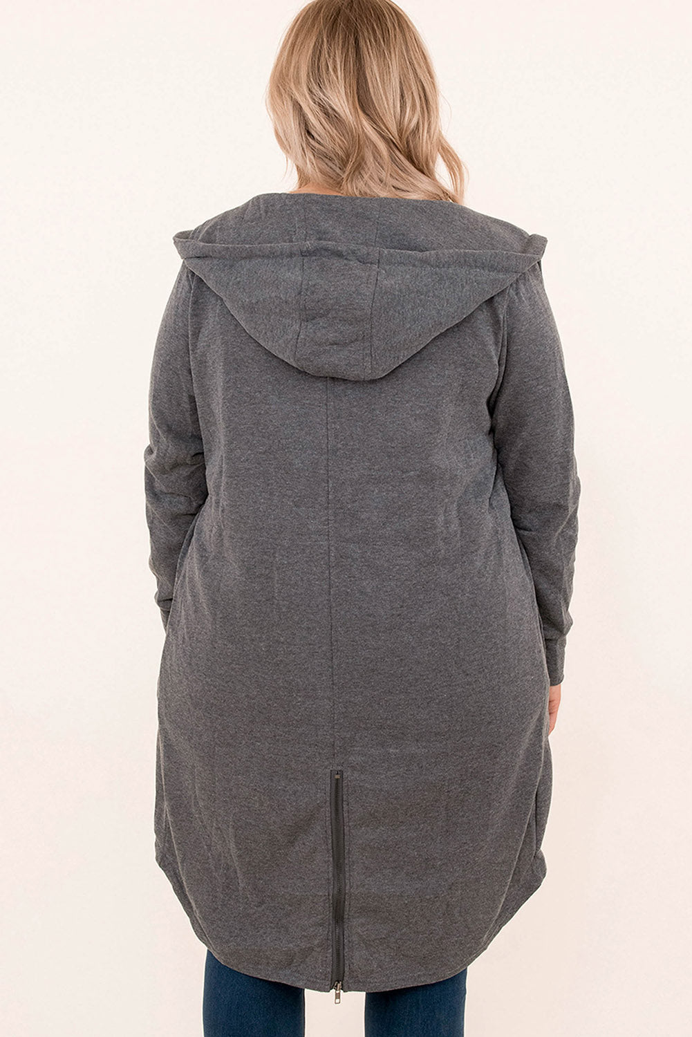 Gray early-morning-jacket-charcoal Plus Size JT's Designer Fashion