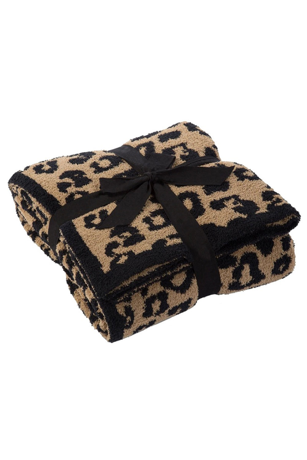 Black Leopard Grain Knitting Blanket 127*152cm Other Accessories JT's Designer Fashion