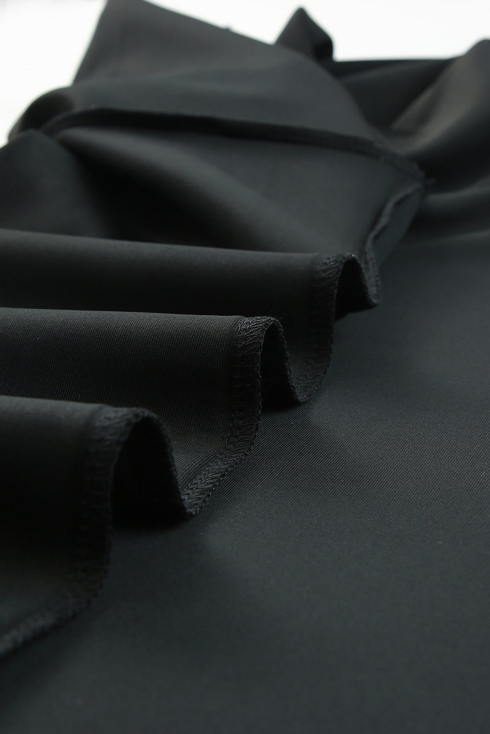 Black Plus Size Pleated V Neck Ruffle Hem Bodycon Dress Plus Size Dresses JT's Designer Fashion