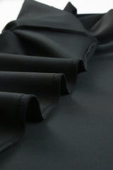 Black Plus Size Pleated V Neck Ruffle Hem Bodycon Dress Plus Size Dresses JT's Designer Fashion