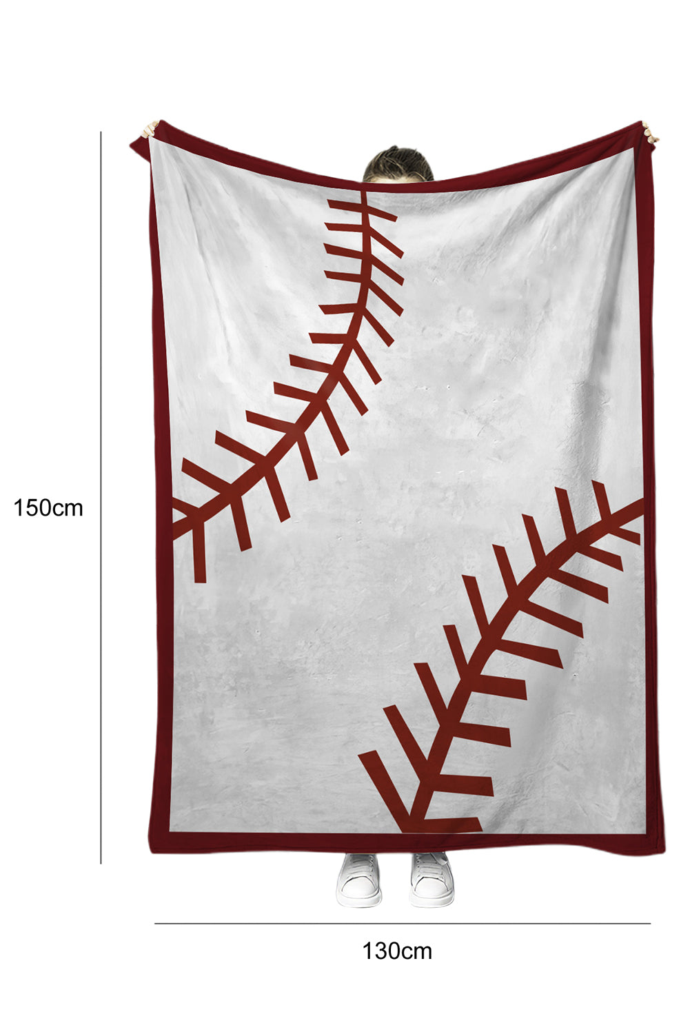 Bright White Ball Game Fashion Fleece Blanket 130*150cm Other Accessories JT's Designer Fashion