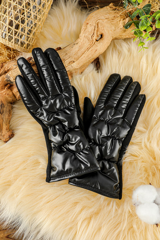 Black Shiny Touch Screen Cycling Gloves Other Accessories JT's Designer Fashion