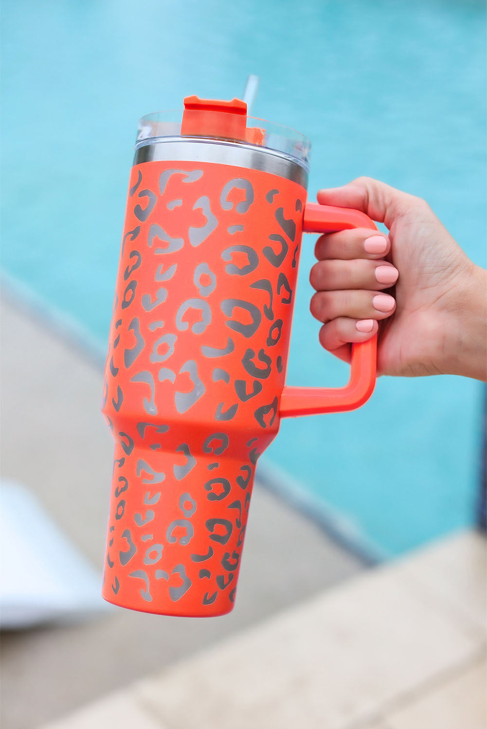 Orange Leopard Spotted 304 Stainless Double Insulated Cup 40oz Tumblers JT's Designer Fashion