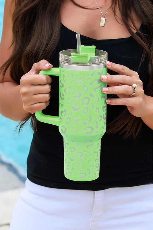 Green Leopard Spotted 304 Stainless Double Insulated Cup 40oz Tumblers JT's Designer Fashion