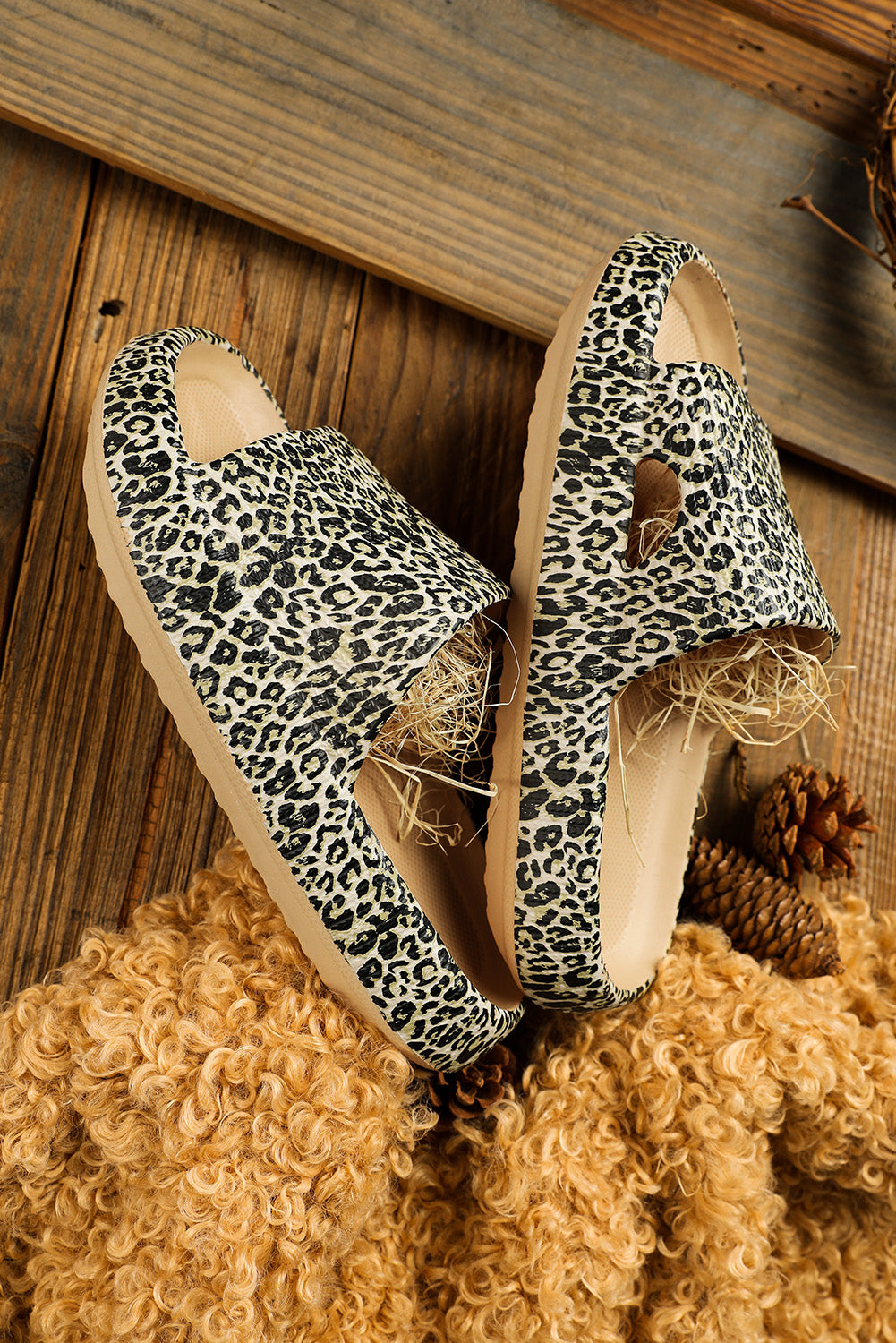 Leopard Soft Rubber Slippers Slippers JT's Designer Fashion