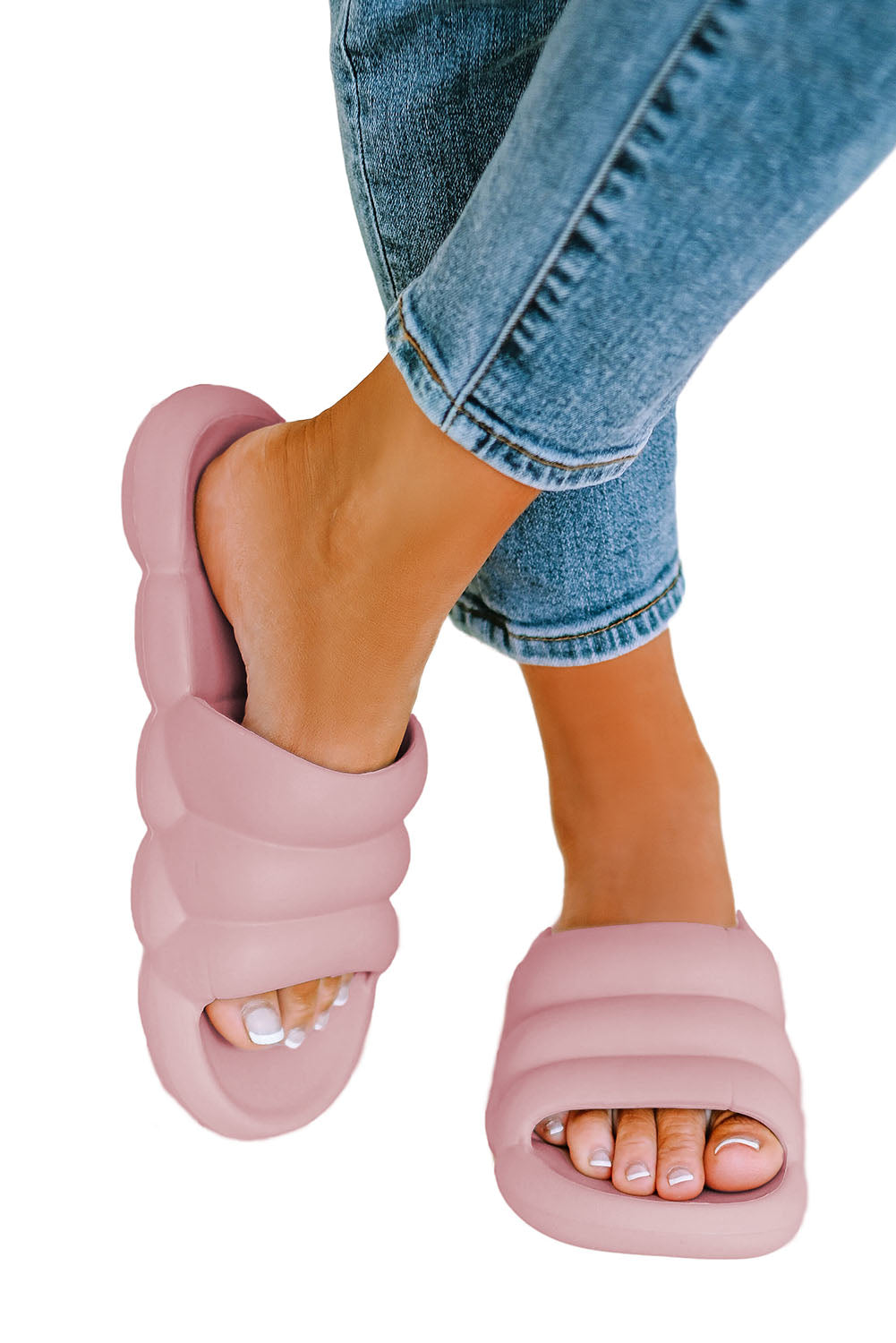 Pink Comfy Plastic Foam Slippers Slippers JT's Designer Fashion