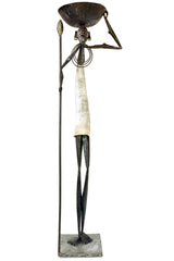 Striking Kenyan Warrior Bowl Sculpture Outdoor Accessories JT's Designer Fashion