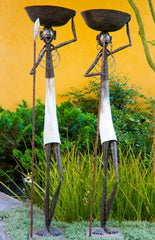 Striking Kenyan Warrior Bowl Sculpture Outdoor Accessories JT's Designer Fashion