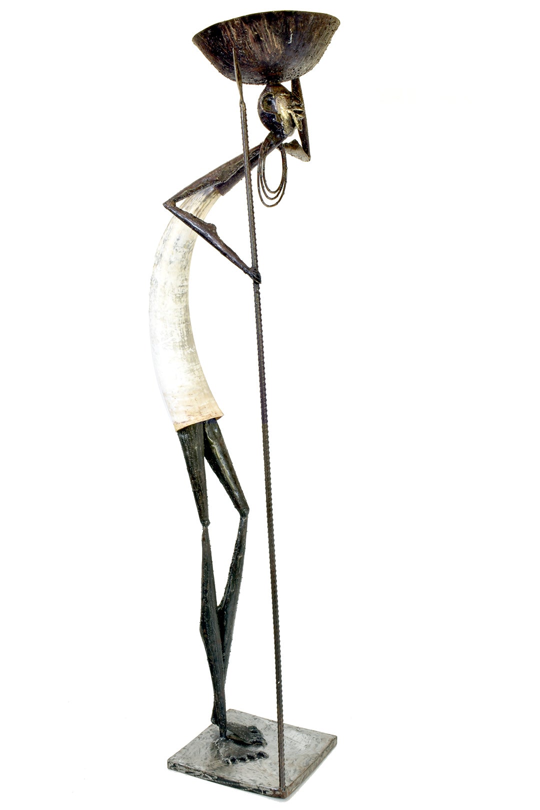 Striking Kenyan Warrior Bowl Sculpture Outdoor Accessories JT's Designer Fashion