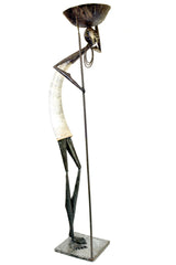 Striking Kenyan Warrior Bowl Sculpture Outdoor Accessories JT's Designer Fashion